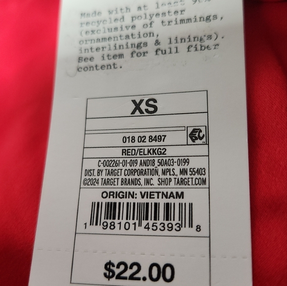 Women's Slim Fit V-Neck Satin Cami Blouse - A New Day Red XS - Picture 6 of 10